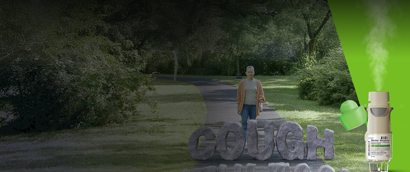 Stiolto Respimat Inhalation Spray and Woman walking