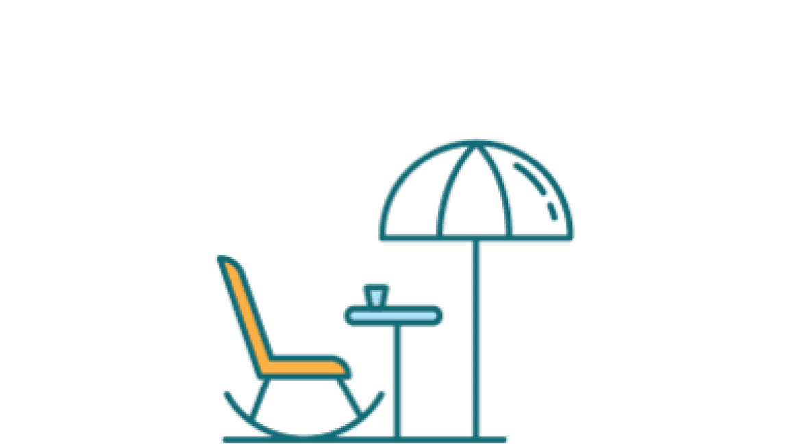 chair and umbrella icon