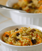 couscous with carrot walnuts and raisins