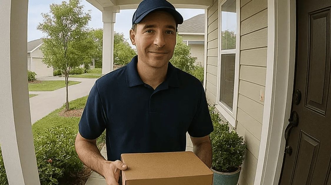 man doing home delivery