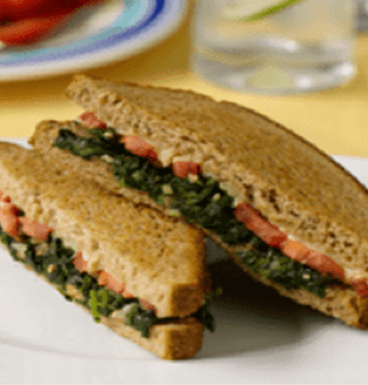 red white and green grilled cheese