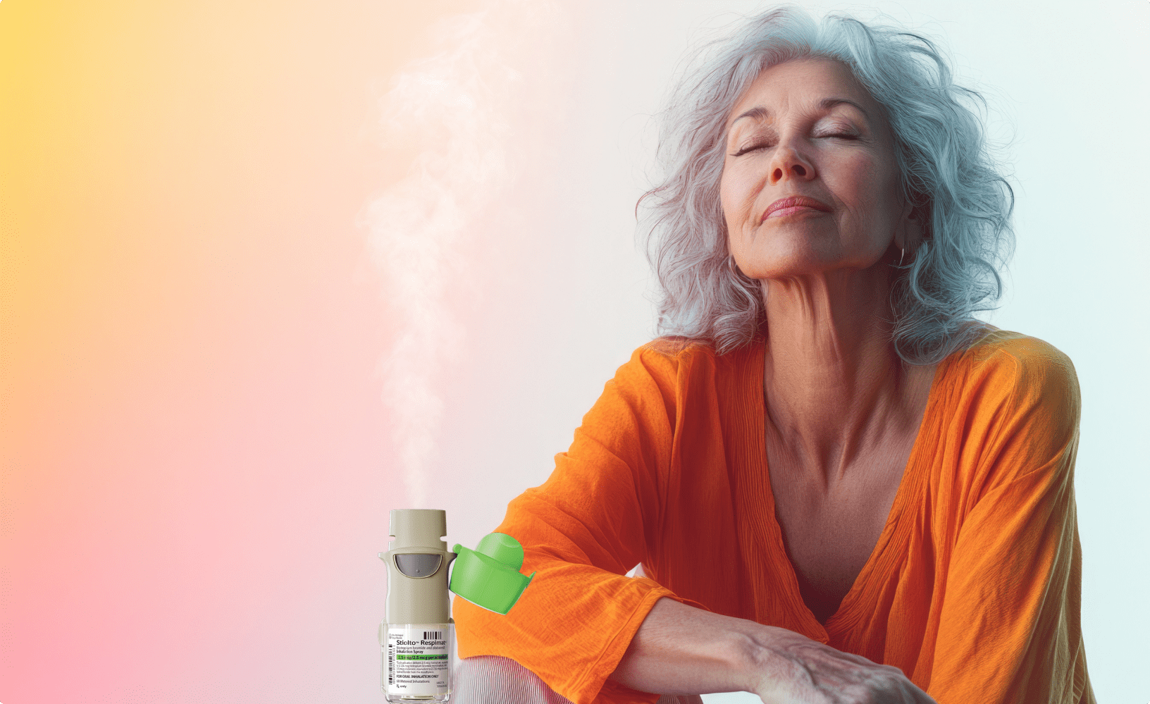 Woman breathing